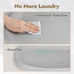 Papablic Baby Changing Pad – Soft & Wipeable Diaper Changing Table Mat for Dresser Bed Sofa, Built-in Safety Belt, Non-Slip, Waterproof, Easy to Clean – Gray, Ideal Gift for New Parents