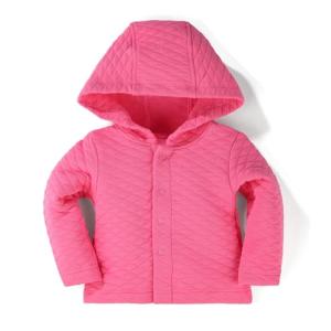 Minicoco 100% Cotton Baby Spring Hoodies Jacket, Comfortable Soft and Warm Baby Spring Jacket,0-24Months Solid-Coloured Coat
