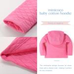 Minicoco 100% Cotton Baby Spring Hoodies Jacket, Comfortable Soft and Warm Baby Spring Jacket,0-24Months Solid-Coloured Coat