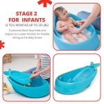 Skip Hop Infant Bath Tub 3-Stage Grow With Baby Smart Sling MOBY Bathtub Blue Age 0+