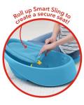 Skip Hop Infant Bath Tub 3-Stage Grow With Baby Smart Sling MOBY Bathtub Blue Age 0+