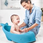 Skip Hop Infant Bath Tub 3-Stage Grow With Baby Smart Sling MOBY Bathtub Blue Age 0+