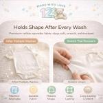 123 Bear Baby Cotton Spandex Infant Bodysuits Long Sleeve and Short Sleeve (Gray 2-Pack Short Sleeve, Newborn)