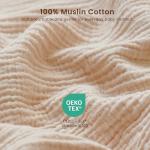 Konssy Muslin Changing Pad with Waterproof Lining Foam, Includes 2 Pack Soft & Cotton Cover, Baby Diaper Changing Pad for Dresser or Table, 32x16 inches (Blossom,Pink)