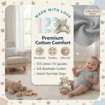 123 Bear Baby Cotton Spandex Infant Bodysuits Long Sleeve and Short Sleeve (Gray 2-Pack Short Sleeve, Newborn)