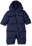 Amazon Essentials Unisex Babies' Water-Resistant Winter Puffer Bunting Suit, Dark Navy, 3-6 Months