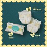 Pampers Gift Set, Disposable Diapers, Sensitive Wipes, & Milestone Gifts