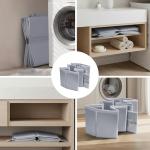 Baby Bathtub for Newborn to Toddlers, Foldable Infants Babies Bath Tub with Non-Slip Base and Drain Plug, Portable Bathtub for Home Outdoor (Light Grey, 78-45-30CM)