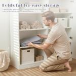 Baby Bathtub for Newborn to Toddlers, Foldable Infants Babies Bath Tub with Non-Slip Base and Drain Plug, Portable Bathtub for Home Outdoor (Light Grey, 78-45-30CM)