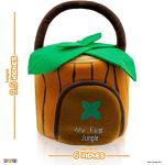 Play22 6-Piece Plush Talking Jungle Animals Set with Carrier for Kids, Babies & Toddlers - Elephant, Tiger, Lion, Zebra, Monkey