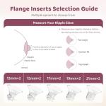 Nursi Luna Flange Sizing Kit 3 in 1 with 10PCS Flange Inserts 13/15/17/19/21mm, Silicone Flanges Insert Kit for 24mm Flange/Shield, Pumping Essentials Kit for Moms