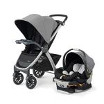 Chicco Bravo 3-in-1 Trio Travel System, Bravo Quick-Fold Stroller with KeyFit 30 Infant Car Seat and Base, Camden/Black