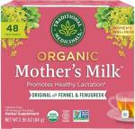 Traditional Medicinals Organic, Mother's Milk Tea - Supports Breastfeeding & Lactation with Fennel and Fenugreek - Kosher, Non-GMO, Caffeine-Free, Compostable - 48 Tea Bags