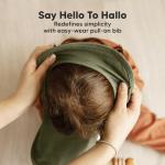 KeaBabies 8-Pack Bibs for Baby Girl, Boy - Pullover Large Baby Bibs for Drooling and Teething Infant, Newborn, Soft & Absorbent Organic Cotton, Long Torso Coverage Keep Toddler Clean & Dry (Brick)