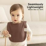 KeaBabies 8-Pack Bibs for Baby Girl, Boy - Pullover Large Baby Bibs for Drooling and Teething Infant, Newborn, Soft & Absorbent Organic Cotton, Long Torso Coverage Keep Toddler Clean & Dry (Brick)