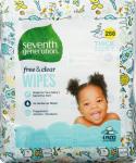 Seventh Generation, Baby Wipes, Unscented and Sensitive,64 Count (Pack of 4)