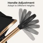 INFANS 2 in 1 Baby Stroller, Folding Newborn Pram Convertible Stroller Bassinet for Infant Foldable High Landscape Shock Absorption with Reversible Seat Aluminum Structure for Pushchair