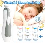Baby Healthcare and Grooming Kit, 28 in 1 Portable Baby Essentials Kit Electric Nail Trimmer Set with Gas Relief Hair Brush Comb Nasal Aspirator for Newborn Boys Girls (Grey White)