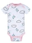 Gerber Baby 8-Pack Short Sleeve Onesies Bodysuits, Clouds, 6-9 Months