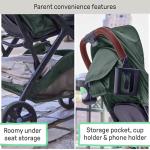 Ingenuity Ingenuity 3Dquickclose CS+ Compact Fold Stroller – Lightweight Stroller with Oversized Canopy, Extra-Large Storage and Compact Fold, Forest