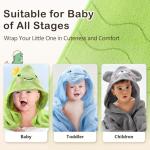 OFUSUY 6 PCS Baby Bath Towels, 3 PCS Animal Hooded Baby Towels & 3 PCS Washcloths, Baby Bath Towels for Infants & Toddlers - Soft & Ultra Absorbent, Cute Newborn Bath Essentials Gifts for Boys & Girls