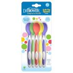 Dr. Brown's Soft-Tip Toddler Feeding Spoons, 6 Pack, Multi