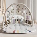 Stactcute Baby Play Mat Baby Toys,Baby Gym Tummy Time Play Piano Activity Mat with 5 Infant Sensory Toys,Music & Light Infant Newborn Gifts for Babies Toddlers 0-3 6-9 11 12 Months.