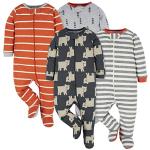 Onesies Brand Baby Boys 4-Pack Sleep 'N Plays Footies, Bear, 3-6 Months