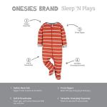Onesies Brand Baby Boys 4-Pack Sleep 'N Plays Footies, Bear, 3-6 Months
