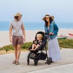 Mompush Wiz 2 in 1 Baby Stroller with Infant Pramette Mode, One Hand Fold Convertible Newborn to Toddler Stroller with Reversible Seat and Large UPF 50+ Canopy