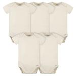 Gerber Baby 5 Pack Onesies Multi-Packs Bundle Interlock 180 GSM, Natural, 0-3 Months US