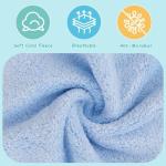 HOMEXCEL Baby Washcloths 12 Pack-Microfiber Coral Fleece Baby Bath Face Towel 7 x 9 Inch Extra Absorbent Soft Burp Cloth and Wash Cloths for Newborn-Infants and Toddlers-Gentle On Sensitive Skin,Blue