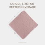 Comfy Cubs Hooded Baby Towel 2-Pack, Large 32 x 32 Inch - 6 Layer 100% Muslin Cotton for Babies, Toddlers, Kids - Soft & Absorbent Baby Bath Towels - Unisex Design for Bath Time, Mauve and Blush