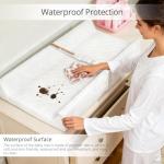 JVEOO Waterproof Baby Changing Pad, Non-Slip Wipeable Diaper Changing Mat with Safety Strap 32x16 Inch Infant Diaper Change Pad Suitable for Dresser & Table