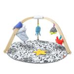 Melissa & Doug Ocean Wooden Baby Play Gym, Easy-Fold Baby Activity Center, 5 Washable Sensory Toys & Reversible Play Mat, Infant Toys, Ages 0–9 Months - FSC Certified