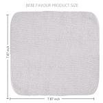 BEBE FAVOUR 12 Pack Small Baby Washcloths 100% Cotton Thin Soft 7.8" x 7.8" Terry Cloth for Baby Face Bath Burp Travel Lightweight Multi-Purpose Newborn Must Haves