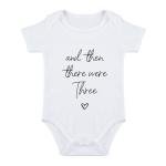 SproutJoy And Then There Were Three Bodysuit for Baby Pregnancy Announcement Bodysuit for Grandparents Unisex Infant Newborn
