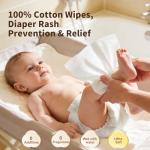 Winner 100% Cotton Dry Wipes, USDA Certified Baby Wipes, Soft & Gentle, Hypoallergenic & Unscented for Baby Sensitive Skin, Use Wet/Dry for Diaper Changes, Meals & Cleanup, Pack of 6, 600 pcs
