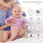 BEBE FAVOUR 12 Pack Small Baby Washcloths 100% Cotton Thin Soft 7.8" x 7.8" Terry Cloth for Baby Face Bath Burp Travel Lightweight Multi-Purpose Newborn Must Haves