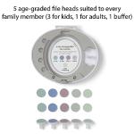 Safety 1st Electric Ease Nail File, Gentle and Easy to use, with Built in Light, Grey