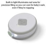 Safety 1st Electric Ease Nail File, Gentle and Easy to use, with Built in Light, Grey