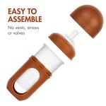 Boon Nursh Bottles - Silicone Baby Bottles Help Ease Colic Symptoms - Formula and Breast Milk Only Touch Food-Grade Silicone - Medium Flow - 8 Oz - Speckle