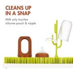 Boon Nursh Bottles - Silicone Baby Bottles Help Ease Colic Symptoms - Formula and Breast Milk Only Touch Food-Grade Silicone - Medium Flow - 8 Oz - Speckle