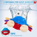 Baby Toys 6-12 Months, Musical Crawling Crab Plush Toy - 40 Songs & Recording Feature, Dancing Walking Moving Bouncing Tummy Time Toy, Sensory Toys for Toddlers 1-3, Birthday Gifts for Infants