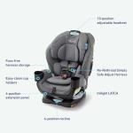 Graco Extend2Fit 3-in-1 Convertible Car Seat, 3 Modes – Rear Facing, Forward Facing Baby Car Seat and Highback Booster Seat, Adjustable Extension Panel for Extra Legroom, Cullen