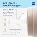 MAM 6oz Premium Glass Wide Neck Baby Bottle with Slow Flow Breastfeeding-Like Silicone Nipple, Easy to Clean,BPA Free, 0+ Months, Easy Switch Between Breast and Bottle, Made in Europe, 3 Pack Unisex