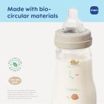 MAM 6oz Premium Glass Wide Neck Baby Bottle with Slow Flow Breastfeeding-Like Silicone Nipple, Easy to Clean,BPA Free, 0+ Months, Easy Switch Between Breast and Bottle, Made in Europe, 3 Pack Unisex