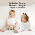 8-Pack Organic Baby Bibs for Boys, Girls - Soft Cotton Drooling and Teething Bibs for Baby Girl & Boy, Extra Absorbent, Easy To Clean & Put On for Toddler, Newborn, Infant 0-24 Months (Vessels)