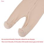 Aablexema Baby Pajamas Bamboo Rayon Zipper, 3pcs Unisex Infant Outfit with Mitten One Piece Footie Sleepwear(Beige & Pink & Purple,Newborn)