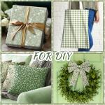 Hahafelt 10 Pcs Sage Green Floral Quilting Fabric 18 x 22 Inch Spring Leaves Fabric Jelly Sage Green Flower Precut Quilting Strips for Spring Summer Craft Sewing DIY